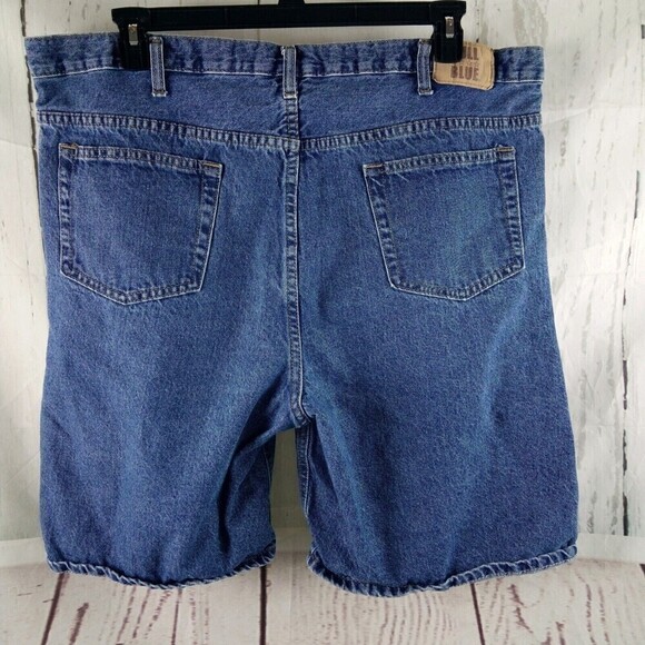 Full Blue Mens Size 42 Denim Blue Jean Shorts 42x9 - Picture 5 of 8